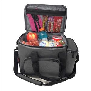 Large Reusable Lunch Cooler Bag for Men, Women & Children Lunch Container(Gray)